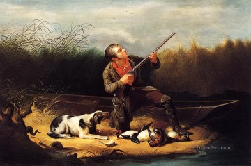 William Tylee Ranney xx Wild Duck Shooting On the Wing cynegetic Oil Paintings